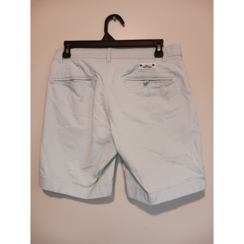 Mens Free‎ Planet Flat Front Stretch Chino Shorts Light Blue 30 preppy oxford